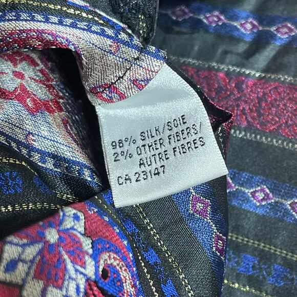 Vintage Talbots Silk Blend Paisley Button Down Blazer Women’s Sz 8 - Picture 8 of 9